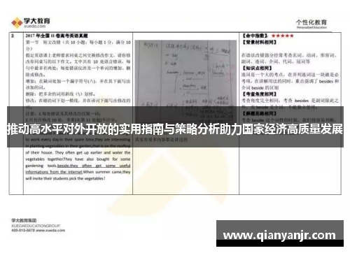 推动高水平对外开放的实用指南与策略分析助力国家经济高质量发展